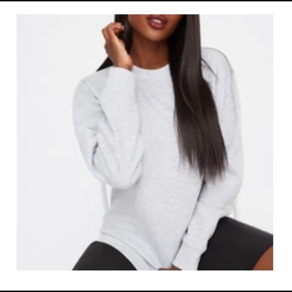 Grey fleece bf crew neck sweater - Picture 4 of 4